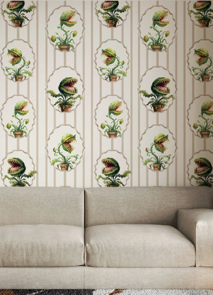 Venus Flytrap Frames – Vintage Botanical Wallpaper