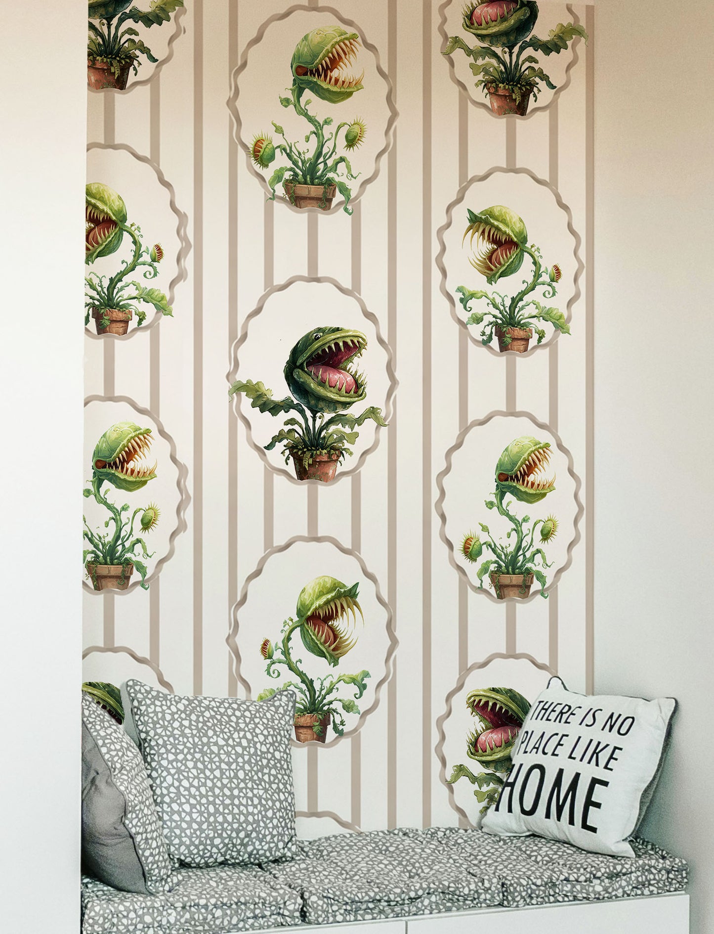 Venus Flytrap Frames – Vintage Botanical Wallpaper