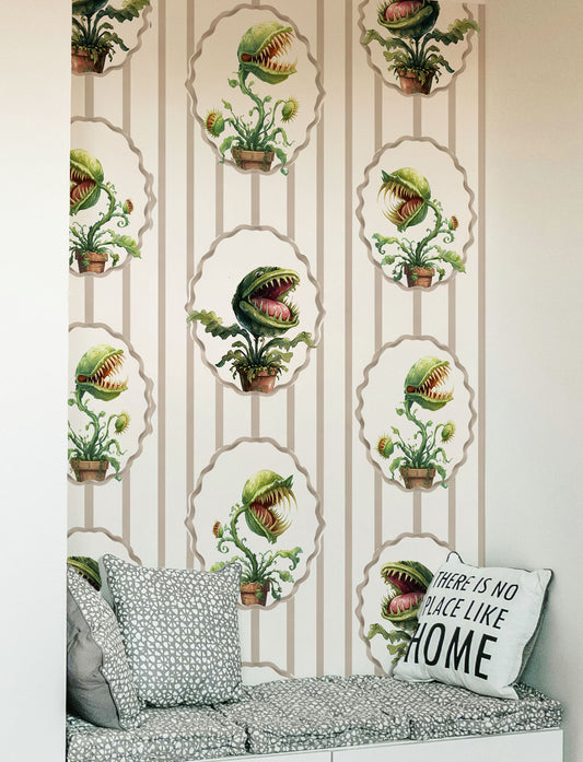 Venus Flytrap Frames – Vintage Botanical Wallpaper