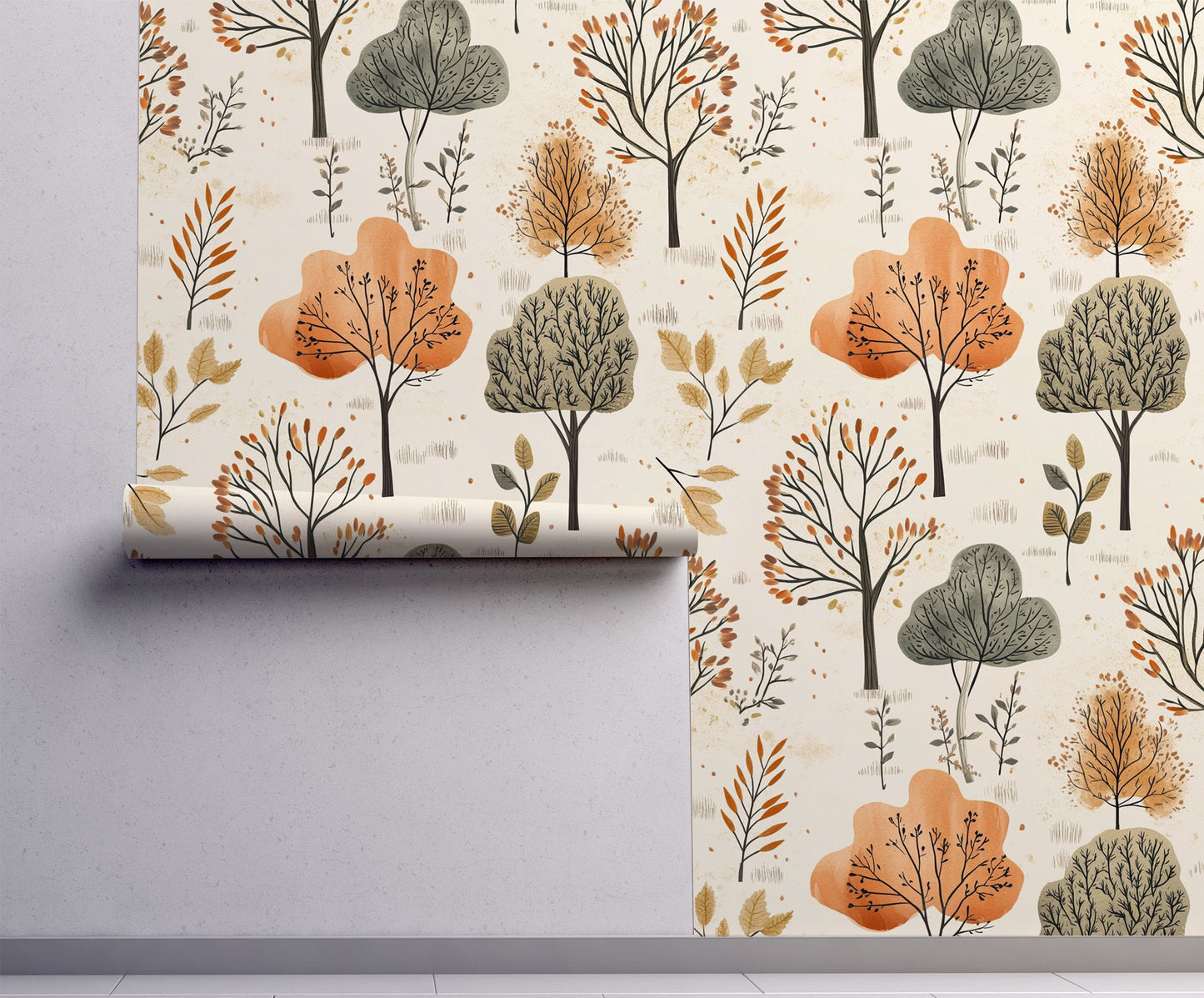 Forest Tales - Watercolor Forest Wallpaper