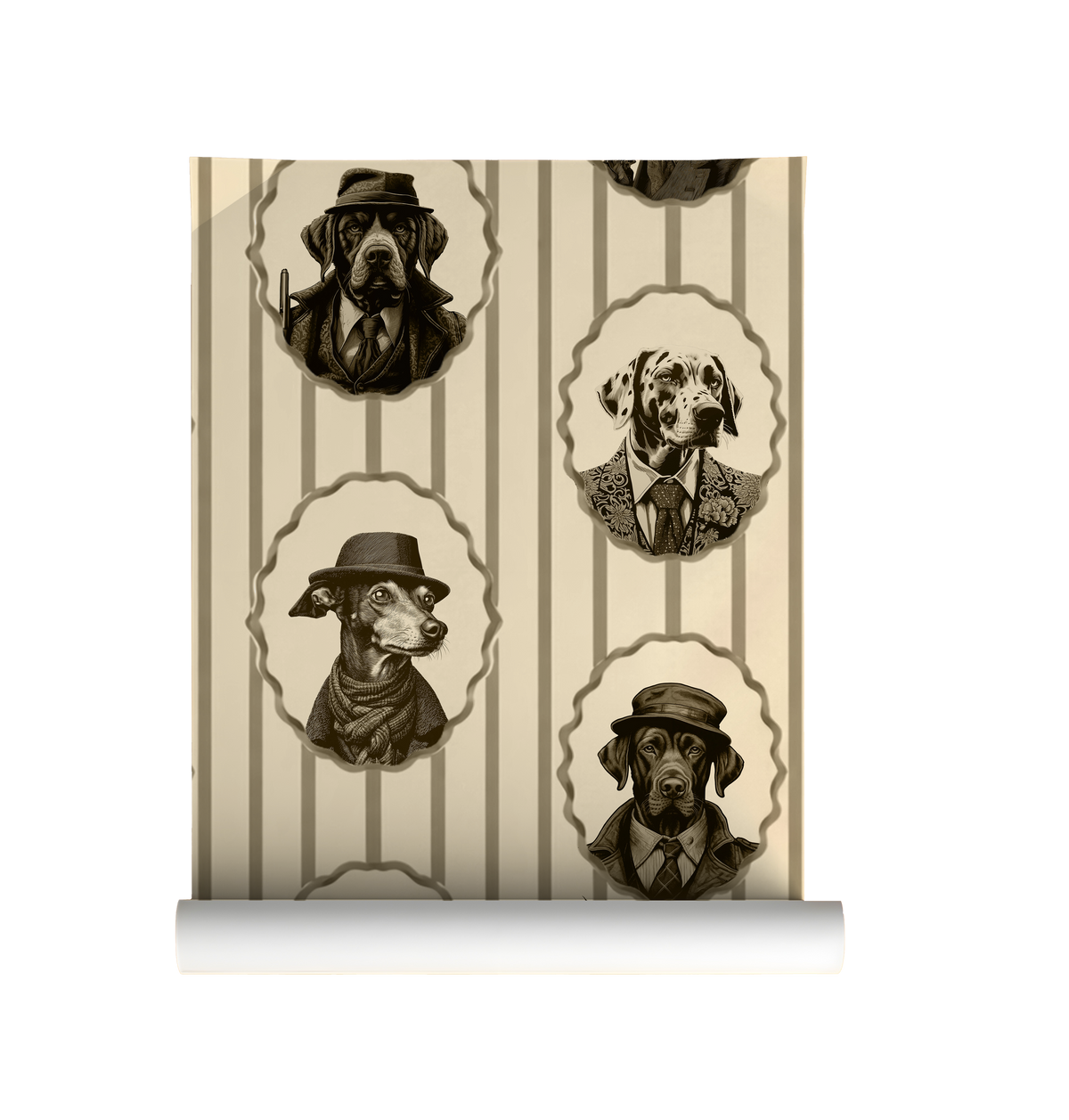 Vintage Dog Portrait Wallpaper – Mob Dogs