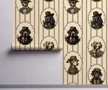 Vintage Dog Portrait Wallpaper – Mob Dogs