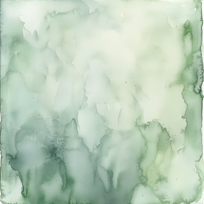 Sage Green Watercolor Wallpaper Mural – Soft Mist Texture