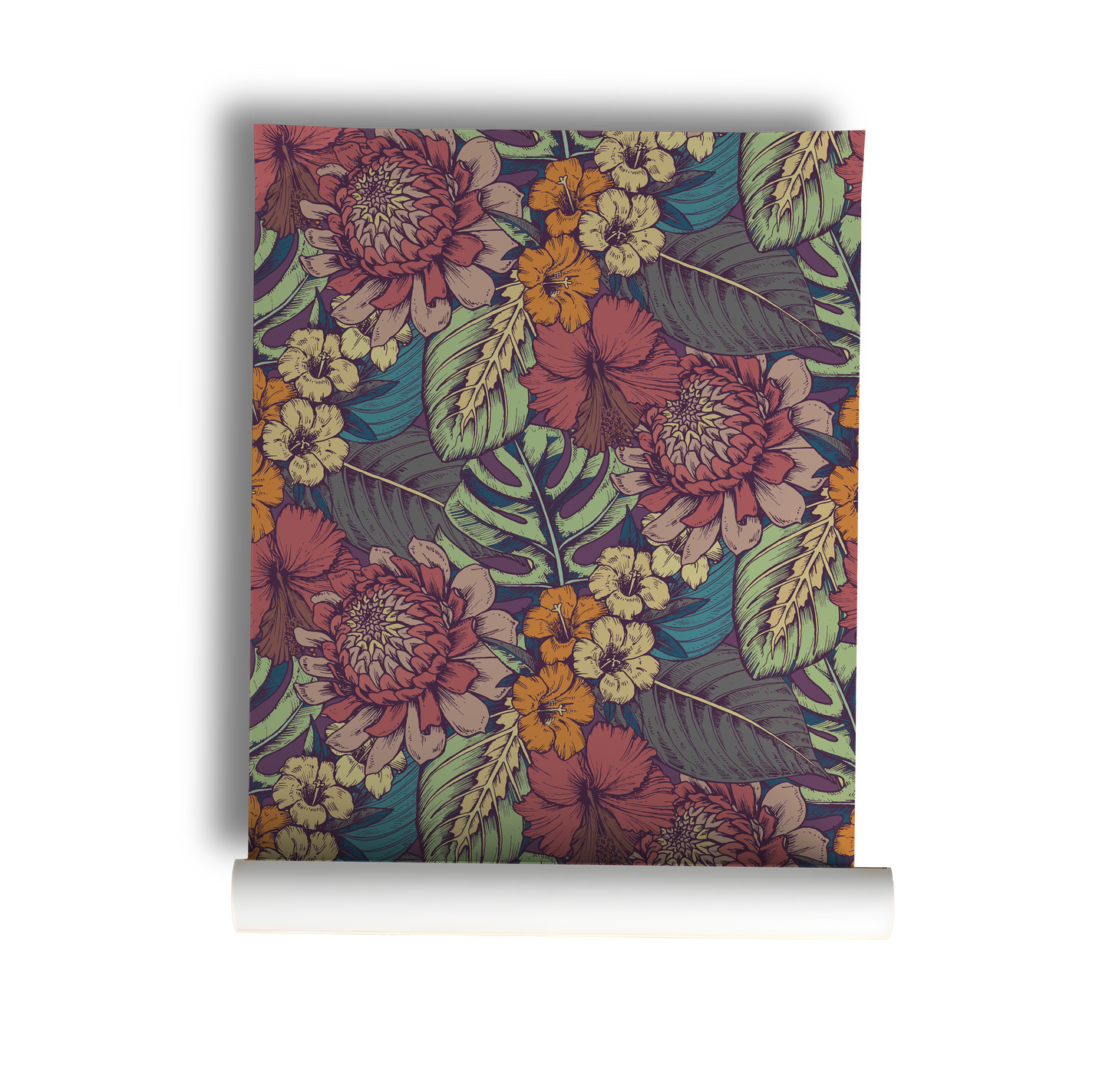 Tropical Floral Wallpaper