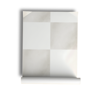 Stone and Warm Ivory Checkerboard Wallpaper