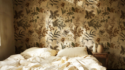 Woodland Whisper - Neutral Wildflower Wallpaper