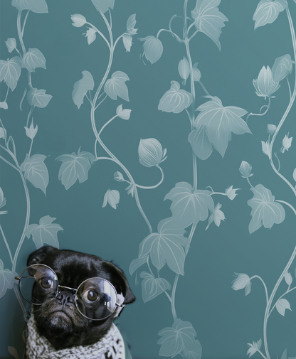 Two Toned Vines Wallpaper – Botanical Peel and Stick Wallpaper