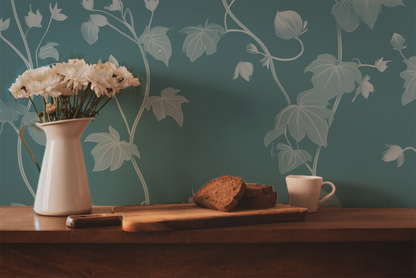 Two Toned Vines Wallpaper – Botanical Peel and Stick Wallpaper