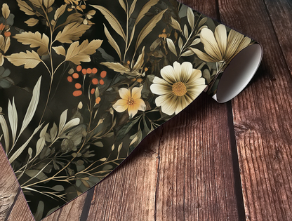 Autumn Harvest - Dark Moody Floral Wallpaper