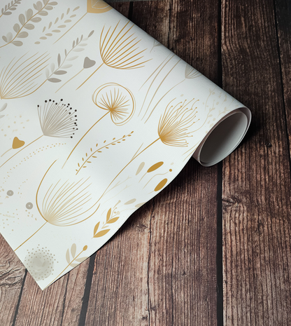Neutral Botanical Wallpaper – Soft Beige Boho Design