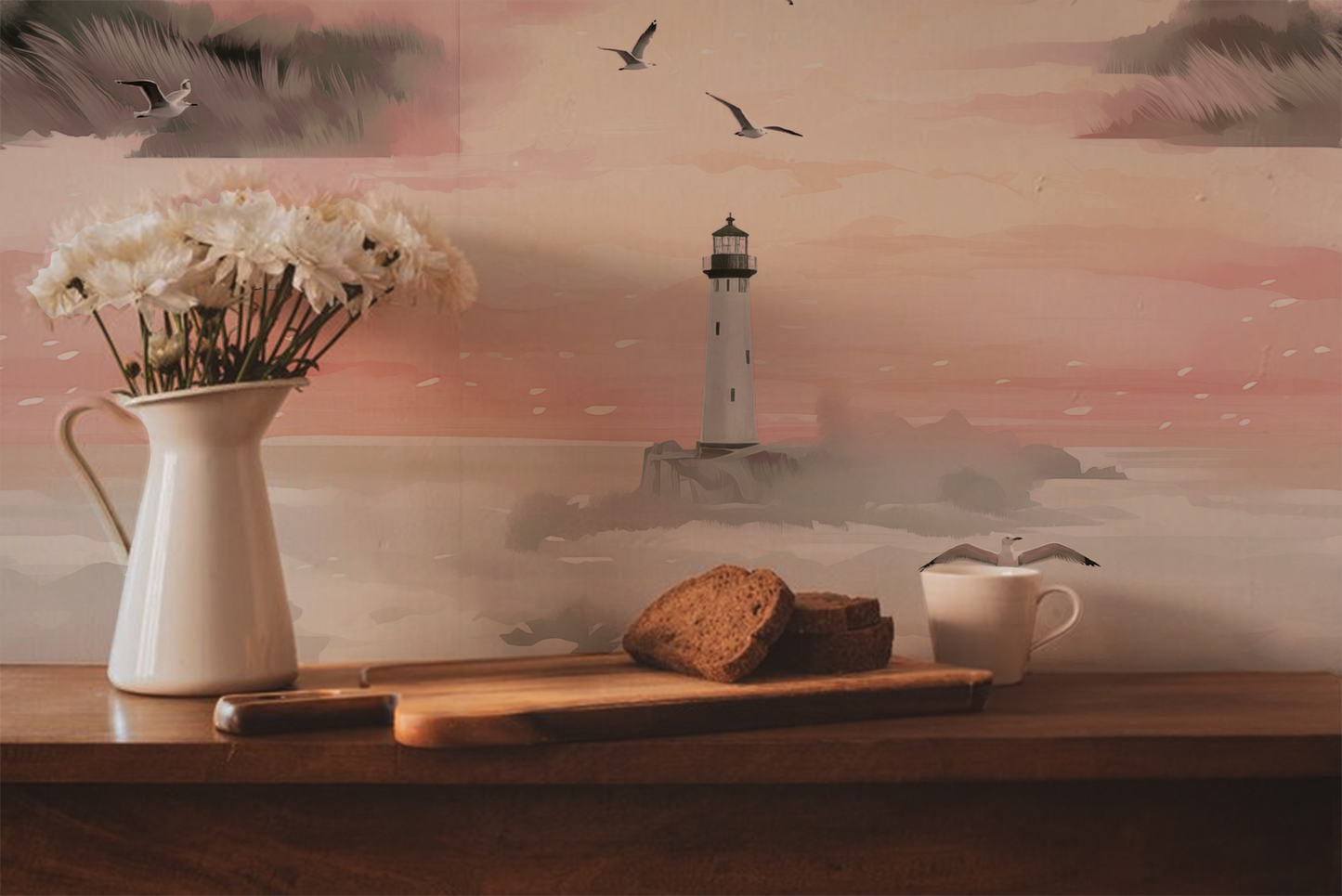 Lighthouse  and an Ocean Breeze Wallpaper