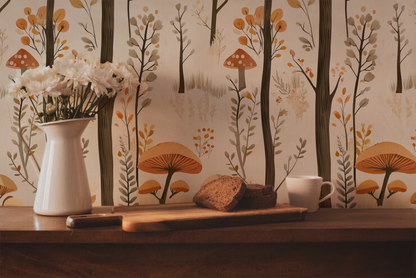 Storybook Woodland – Mushroom Forest Wallpaper