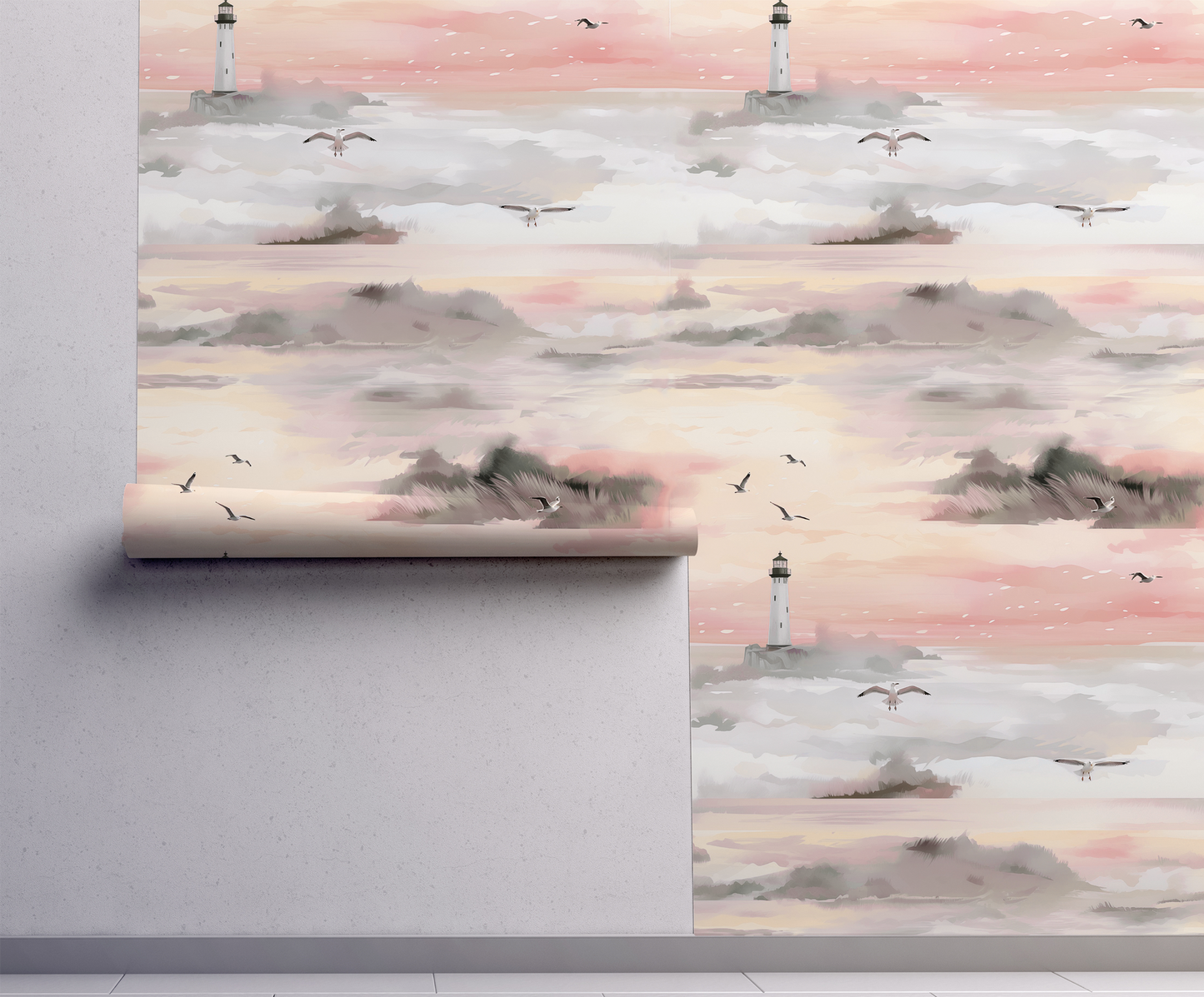 Lighthouse  and an Ocean Breeze Wallpaper