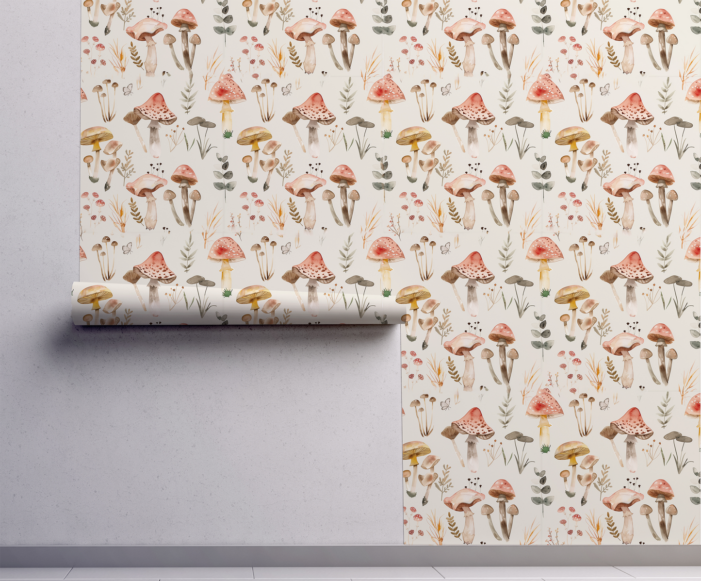 Mushroom Forest – Vintage Mushroom Botanical Wallpaper