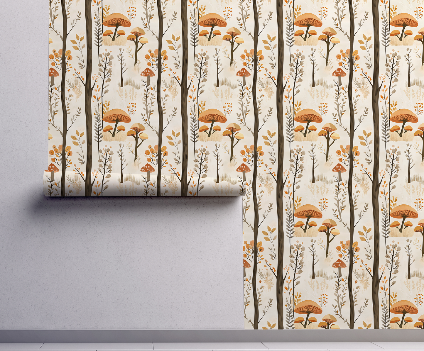 Storybook Woodland – Mushroom Forest Wallpaper