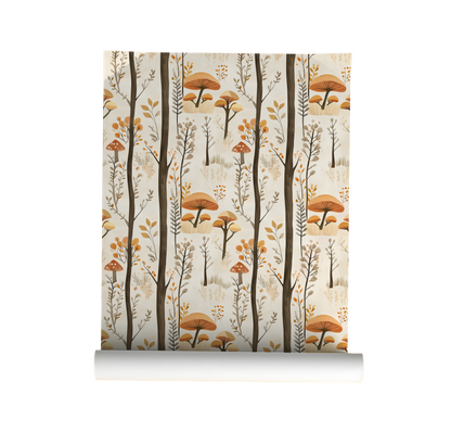 Storybook Woodland – Mushroom Forest Wallpaper