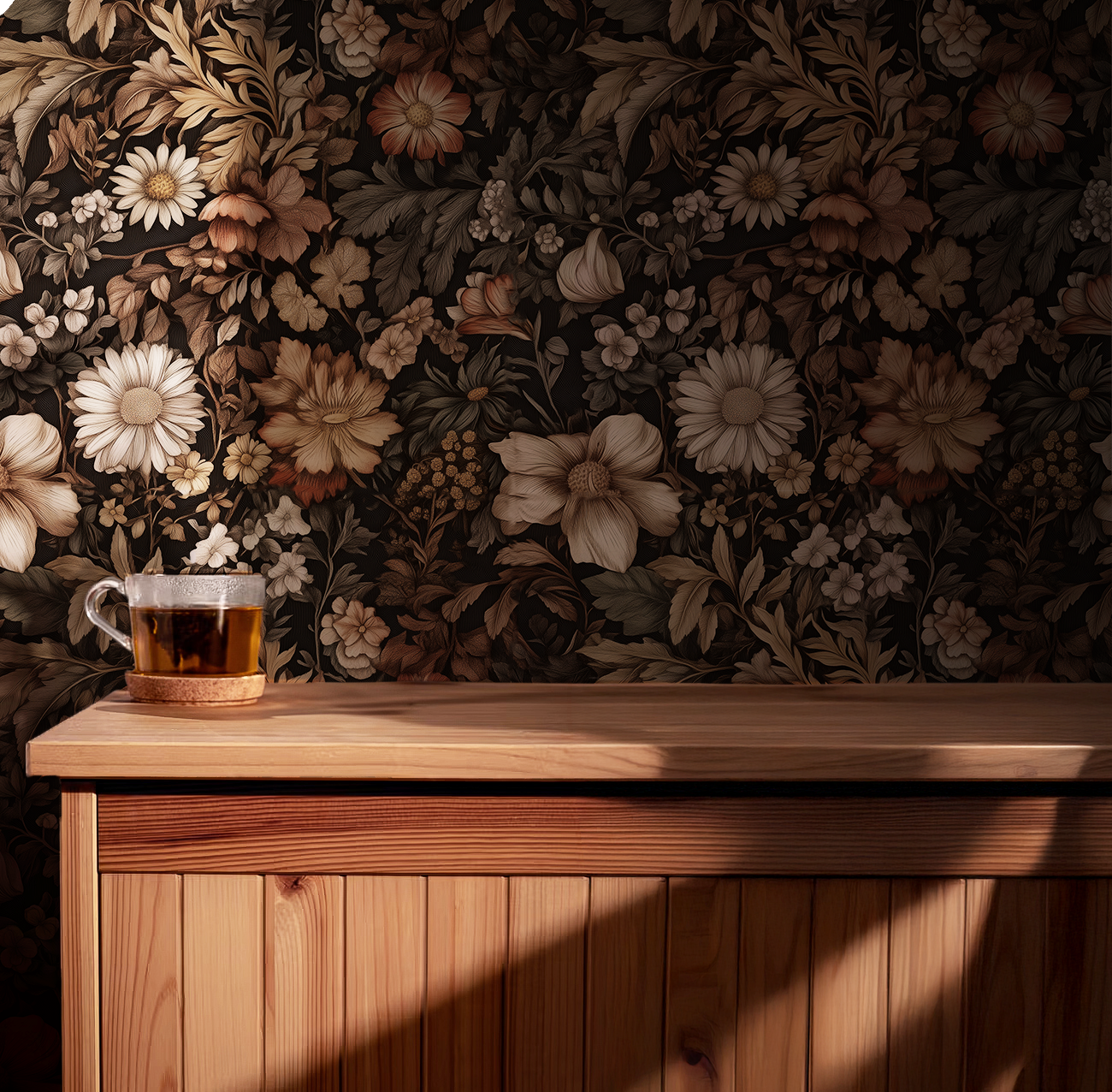 Nocturnal Bloom - Dark Moody Floral Wallpaper