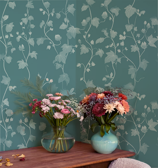 Moody botanical vine peel and stick wallpaper 