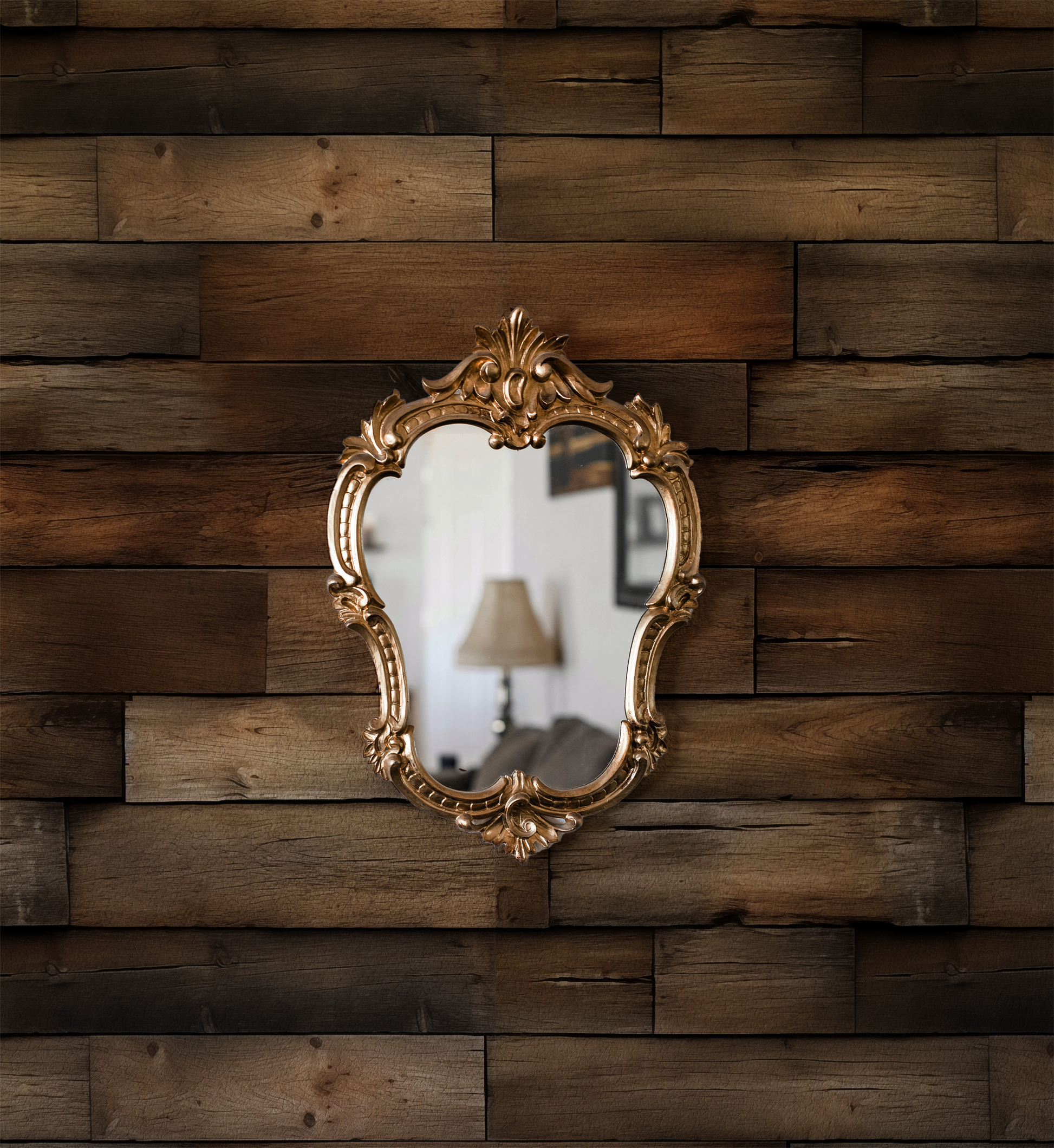 Dark oak wooden panel peel and stick wallpaper