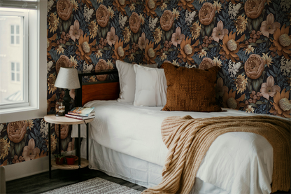 Vintage Meadow - Dark Moody Floral Wallpaper