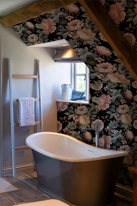 Twilight Blossom - Dark Moody Floral Wallpaper