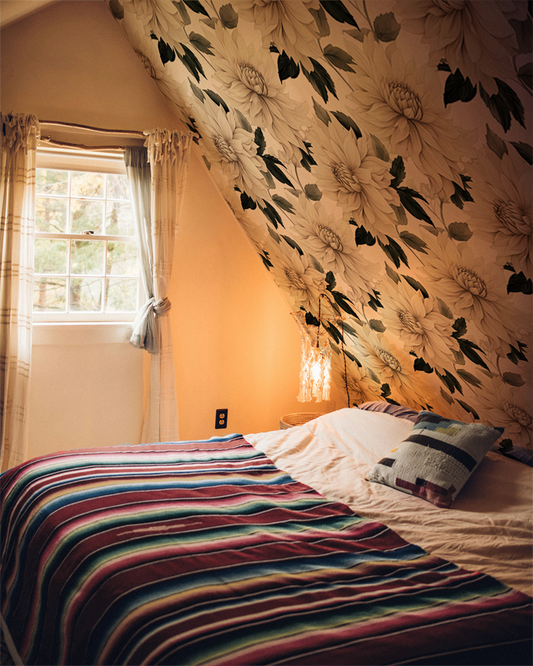 Cottage Charm - Neutral Large Floral Wallpaper
