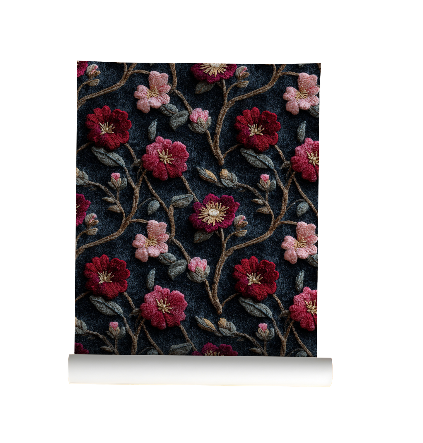 Moody monstera leaf wallpaper with large tropical leaves in deep green and cream tones On roll