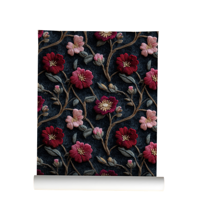 Moody monstera leaf wallpaper with large tropical leaves in deep green and cream tones On roll