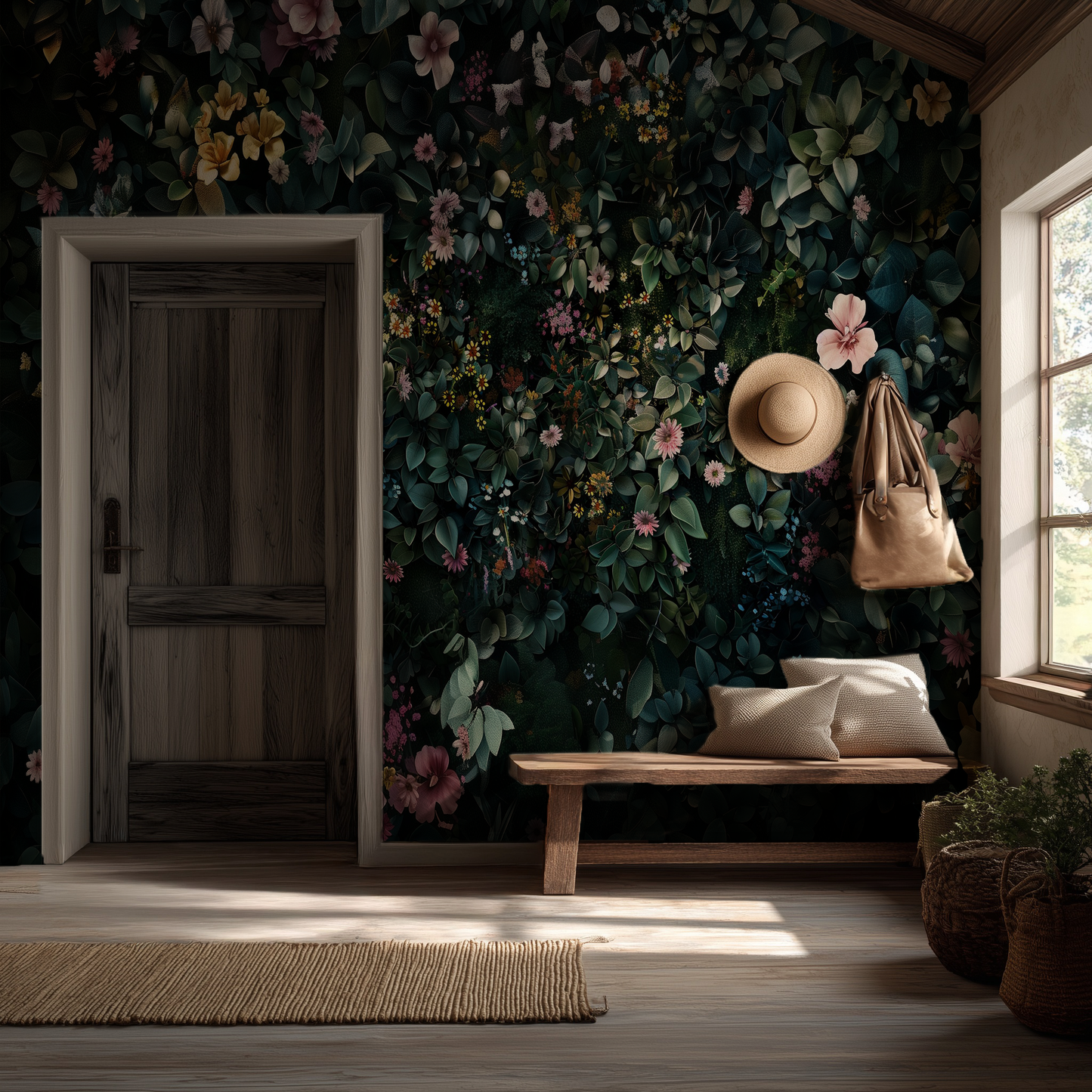 Fantasia - Colorful Moody Floral Wallpaper Mural