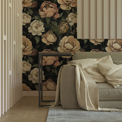 Moonlit Peony Wallpaper