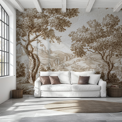 Toile Wallpaper Mural – Whispering Hills Landscape