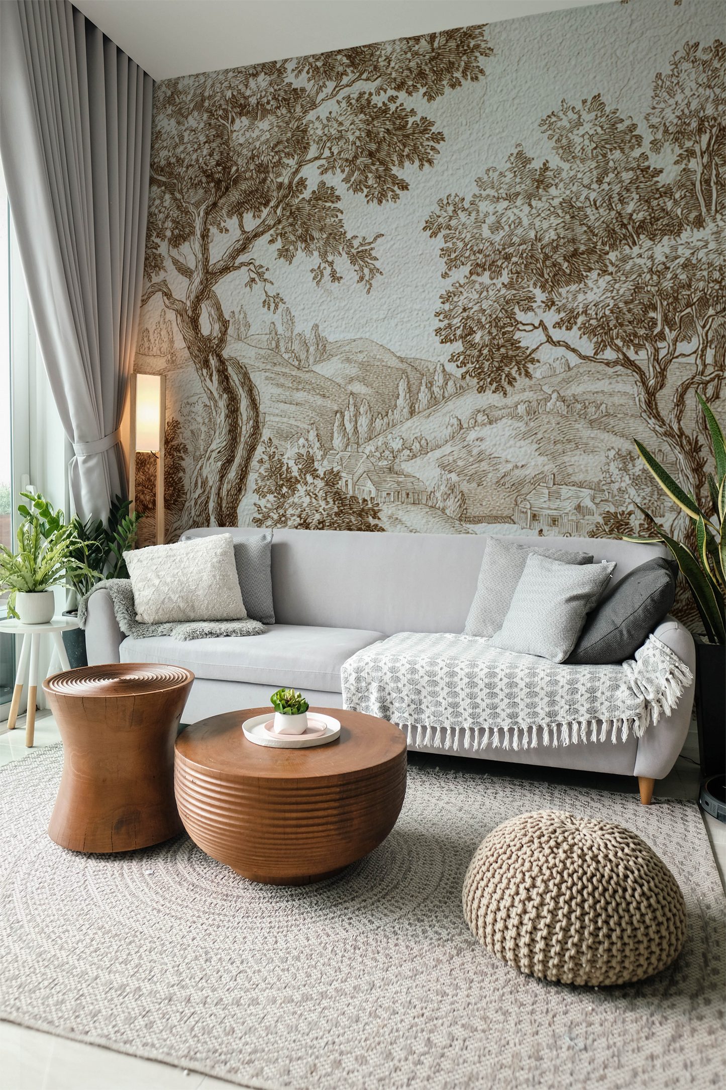 Toile Wallpaper Mural – Whispering Hills Landscape