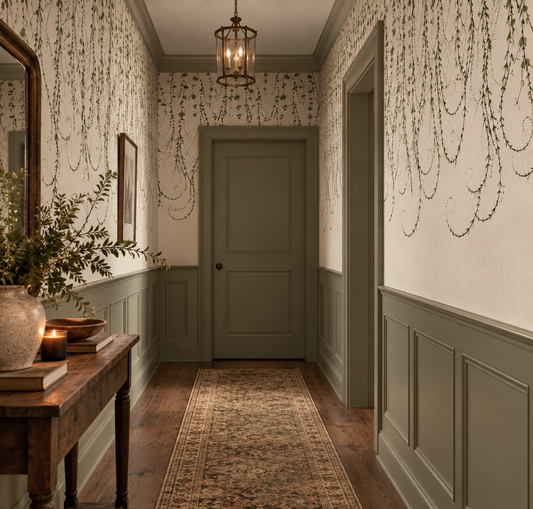 Trailing Vines Botanical Wallpaper | Green Vines