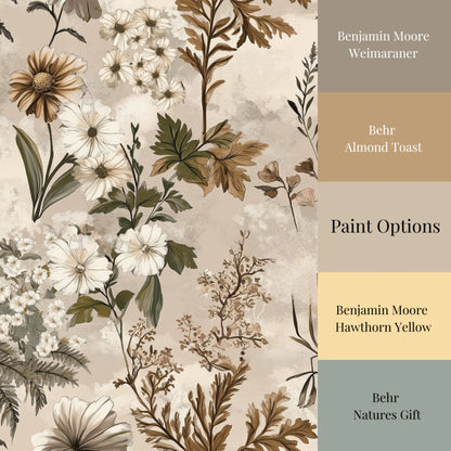 Woodland Whisper - Neutral Wildflower Wallpaper