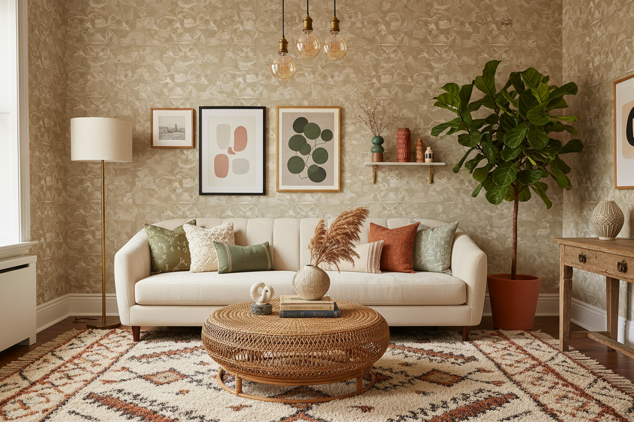 Birds of a Feather Living Room Mockup