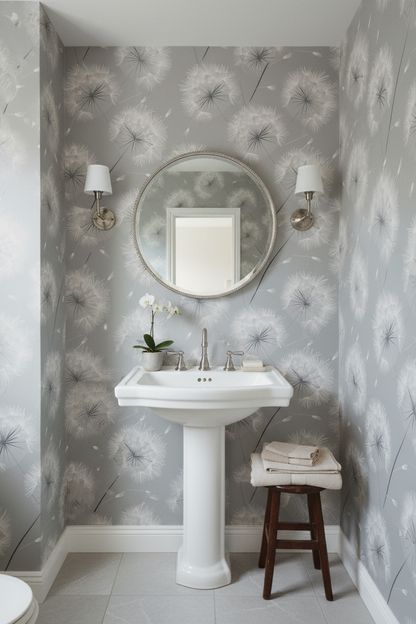 Dandelions Powder Room Mockup