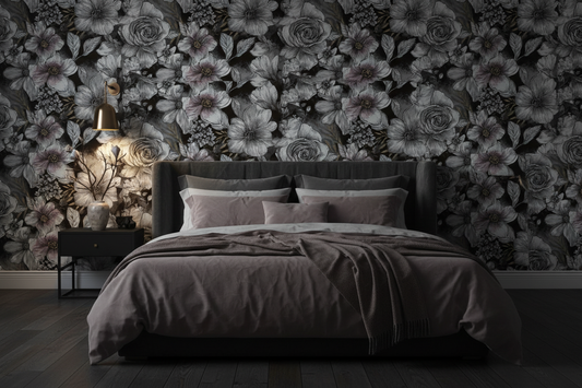 Faded Magnolias Bedroom Mockup