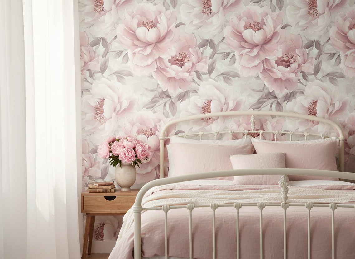 Fairytale Peonies Wallpaper