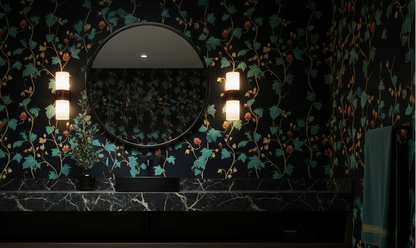 Folkloric Vines Bathroom Mockup