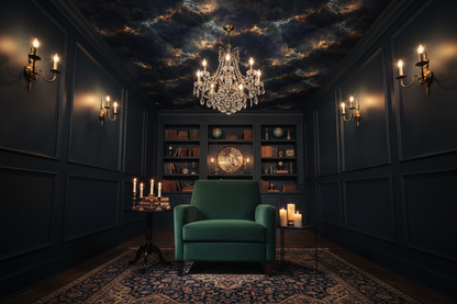 Meet Me in Outer Space Ceiling Wallpaper Mockup