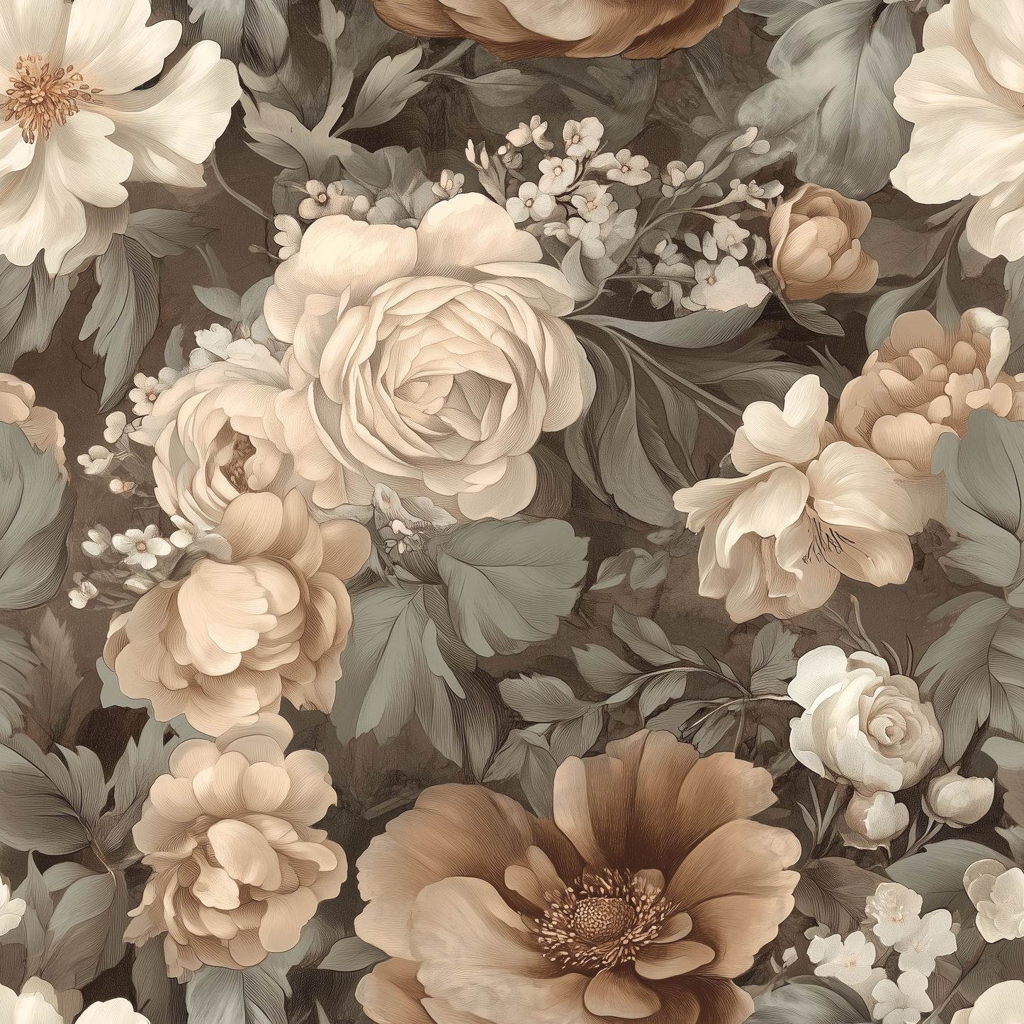 Sepia Bloom Wallpaper