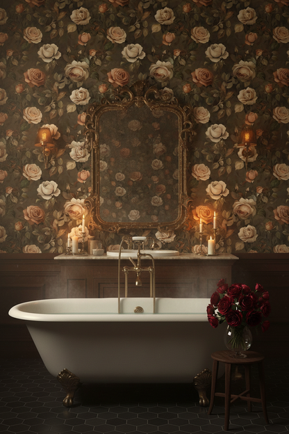 Roses at Dusk Bathroom Mockup