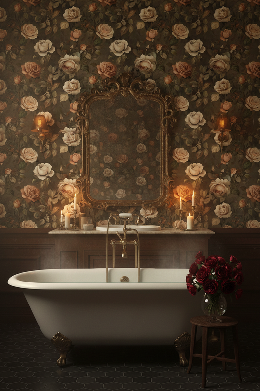Roses at Dusk Bathroom Mockup