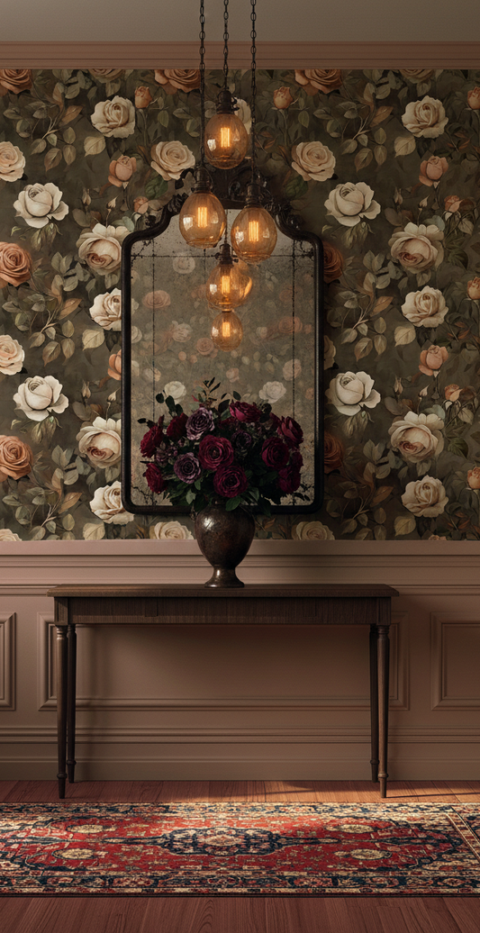 Roses at Dusk Entryway Mockup