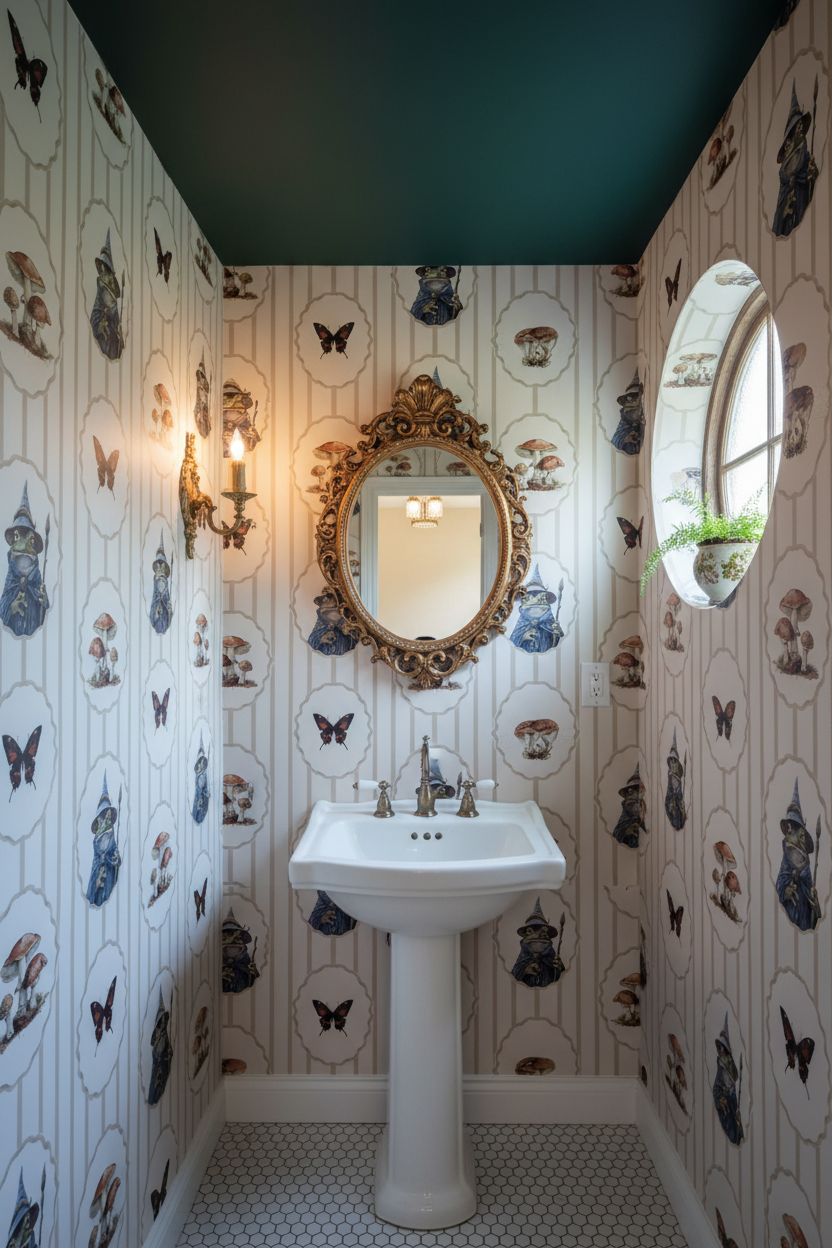 Wizard Frog Powder Room Mockup